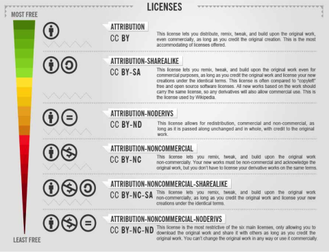 Chart Showing Classifications of Licenses