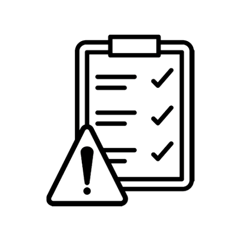 Safety compliance inventory reporting icon